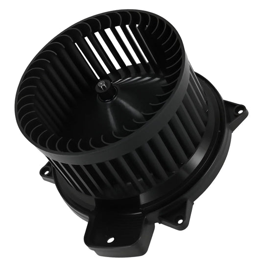 Czarny plastikowy hvac blower motor z żeberkowaną obudową i uchwytami do mercedes gl450 ml550 2007 2012