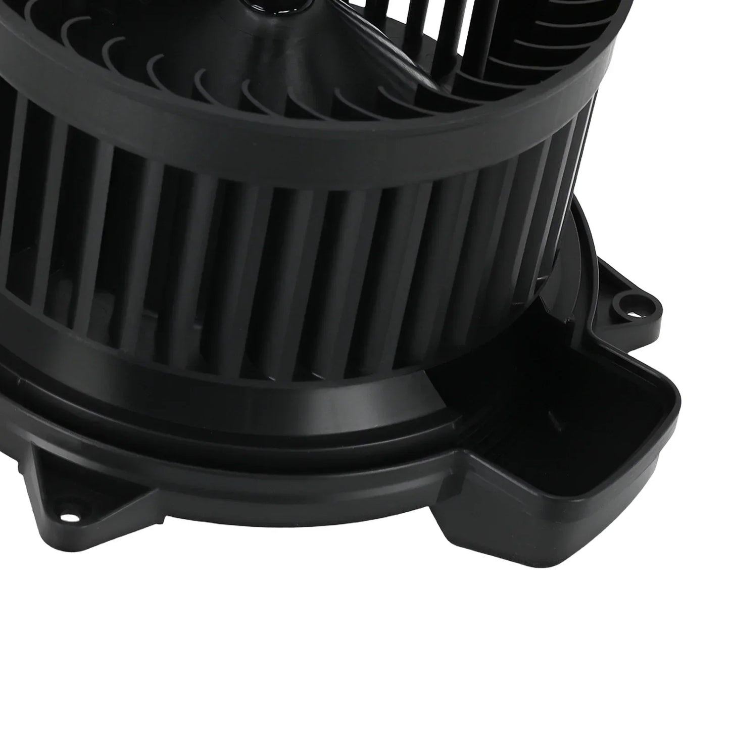 Czarny plastikowy hvac wentylator blower motor do mercedes gl450 ml550 4.7l 5.5l 2007 2012 z żebrowaną obudową i uchwytami montażowymi