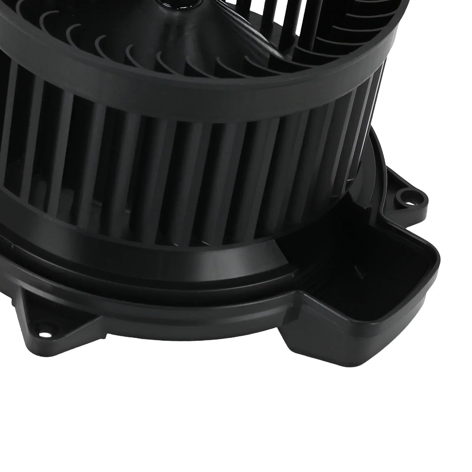 Czarny plastikowy hvac wentylator blower motor do mercedes gl450 ml550 4.7l 5.5l 2007 2012 z żebrowaną obudową i uchwytami montażowymi