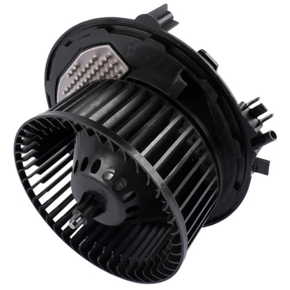 Czarna plastikowa dmuchawa wentylatora wnętrza z metalową płytą wymiennika ciepła do seat leon golf vii skoda octavia iii