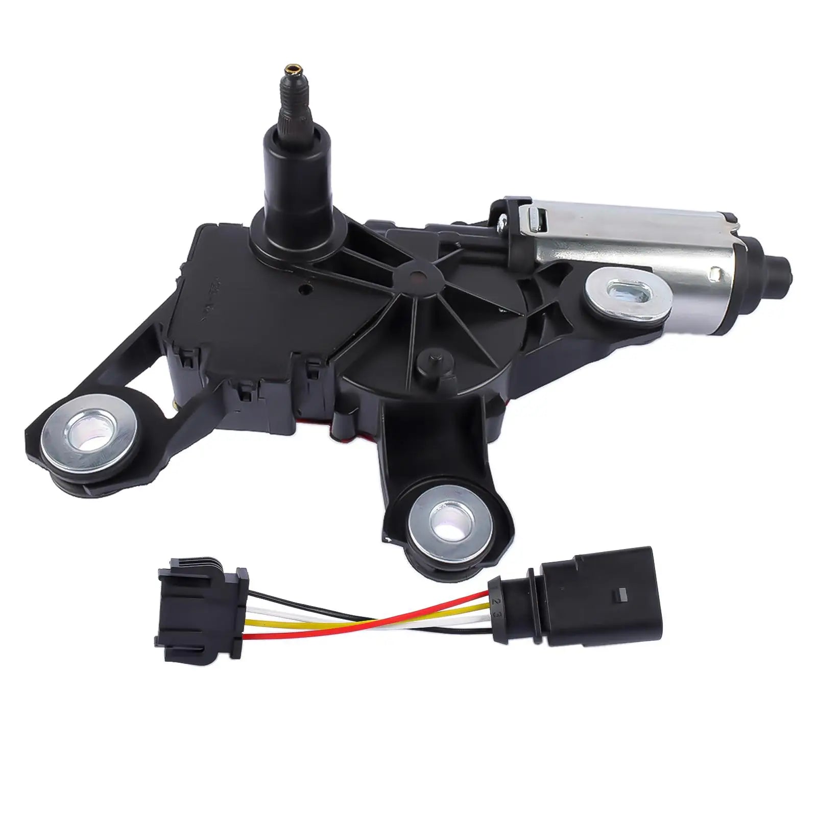Czarny plastikowy i metalowy tylny silnik wycieraczki 7p6955711a z adapterem do vw touareg 2010-2018