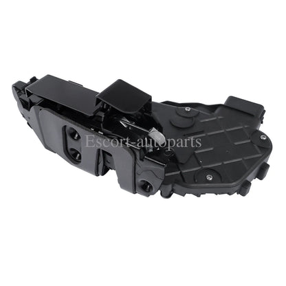Czarny plastikowy siłownik zamka do tylnych drzwi prawy z mechanizmem i punktami montażowymi land rover jaguar xf cc9