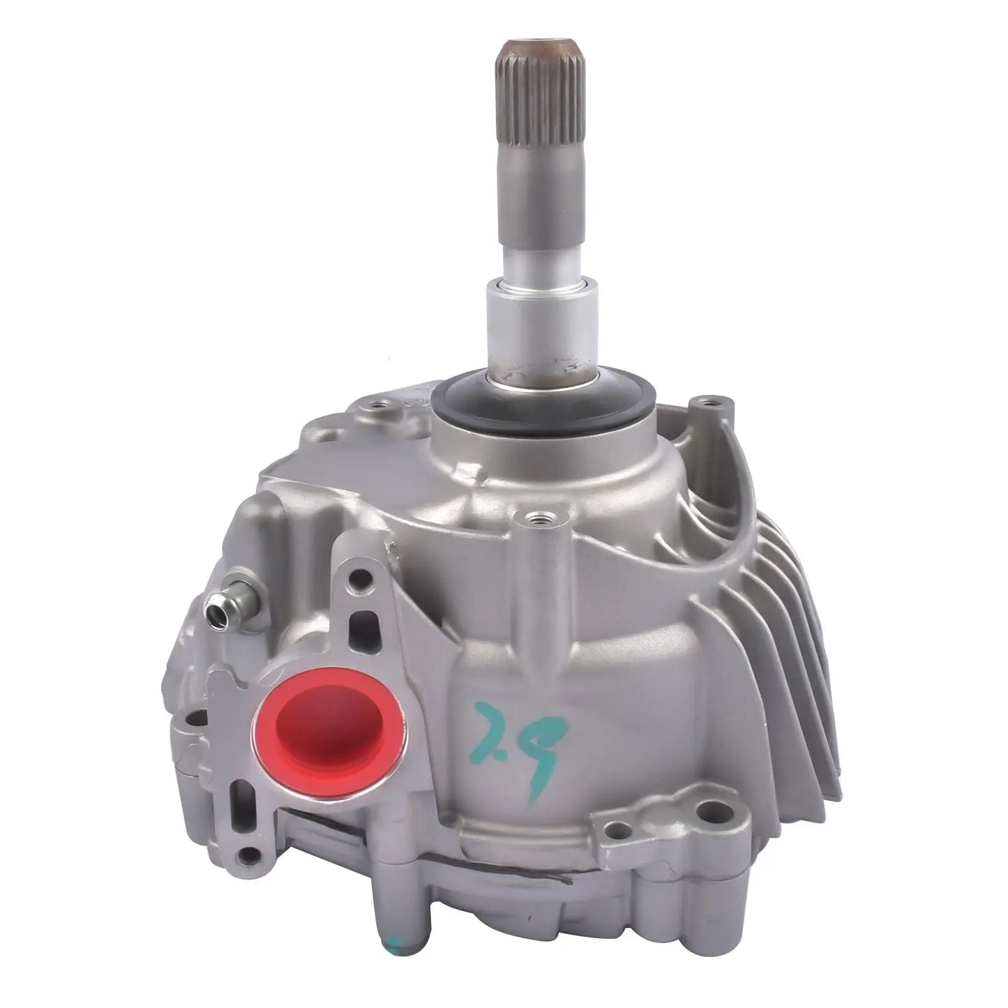 Srebrny metaliczny olejowy pompa silnikowa z czerwonym okrągłym portem i gwintowanym wałkiem do ap01 95b341010a oem approved oil