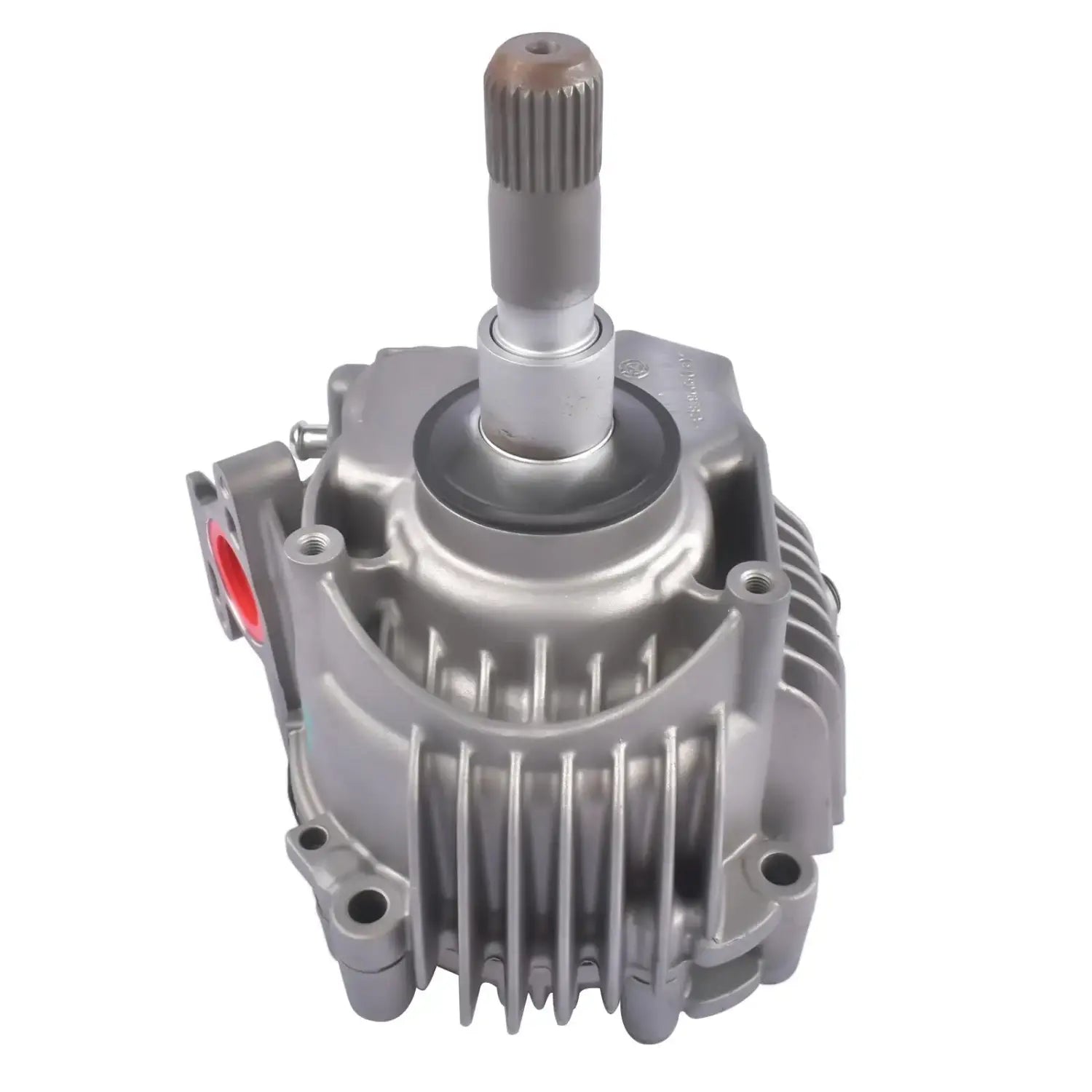 Srebrna metaliczna pompa hydrauliczna 95b341010a z żebrowanym wałem i czerwonym akcentem do ap01 transmission dla porsche macan