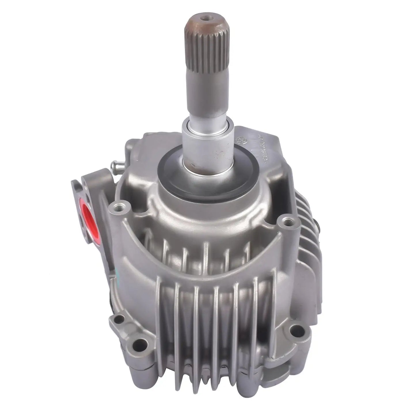Srebrna metaliczna pompa hydrauliczna 95b341010a z żebrowanym wałem i czerwonym akcentem do ap01 transmission dla porsche macan