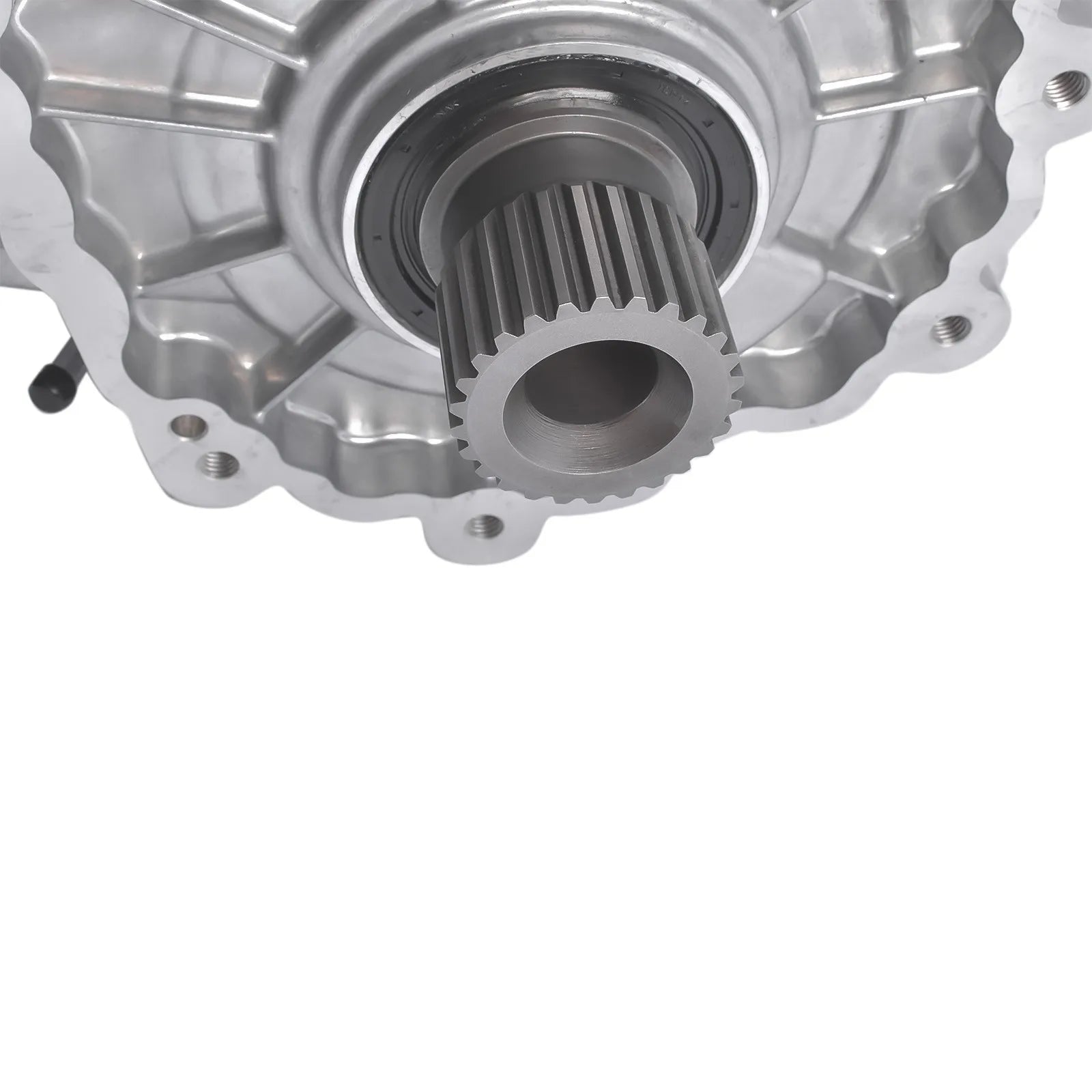 Srebrna metaliczna skrzynia transferowa z wałem centralnym do jeep grand cherokee srt8 6.4l 5038433ab