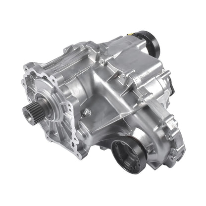 Srebrna metaliczna skrzynia transferowa napędu do jeep grand cherokee srt8 6.4l z czarnymi gumowymi uszczelkami