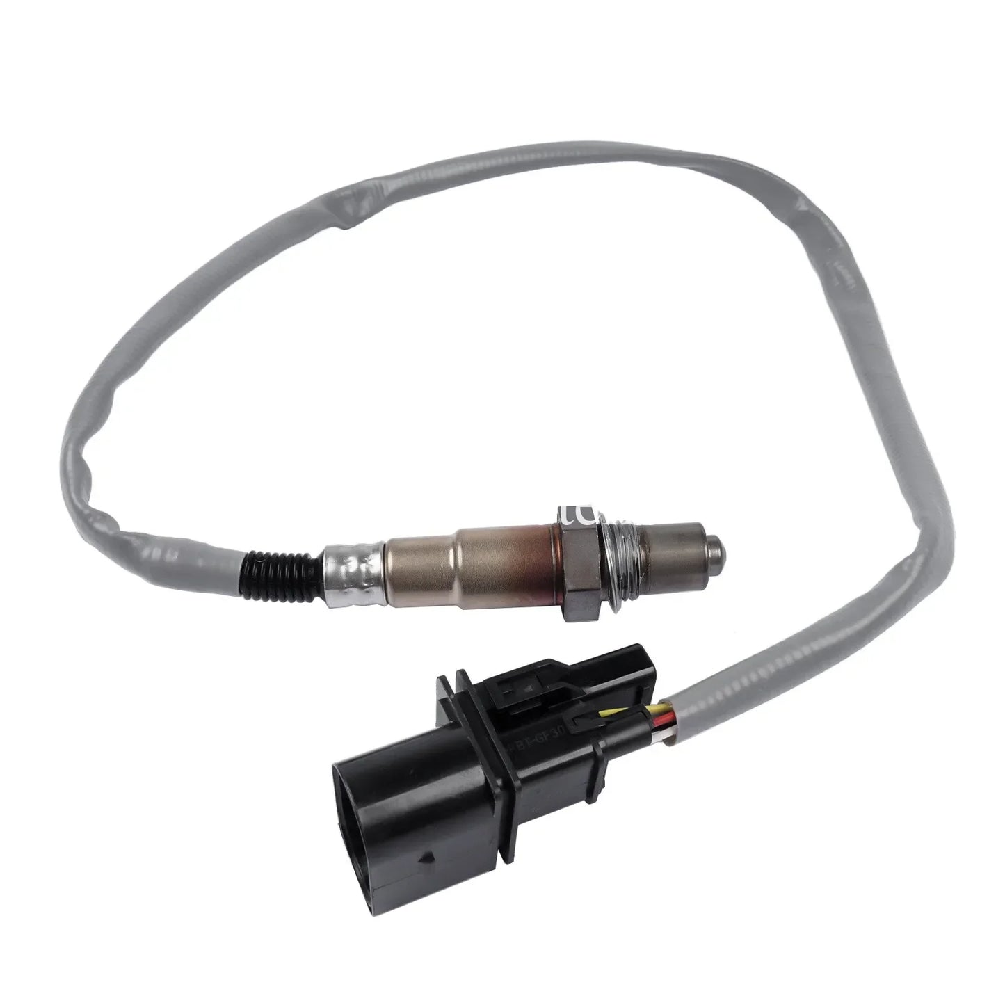Szara sonda lambda bmw n46 e87 e90 e91 z czarnym plastikowym złączem i metalową obudową oem 0258007274