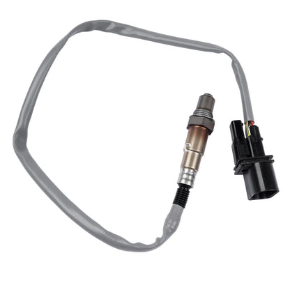 Szara sonda lambda o metalowej obudowie i czarnym plastikowym złączu do bmw n46 e87 e90 e91 oem