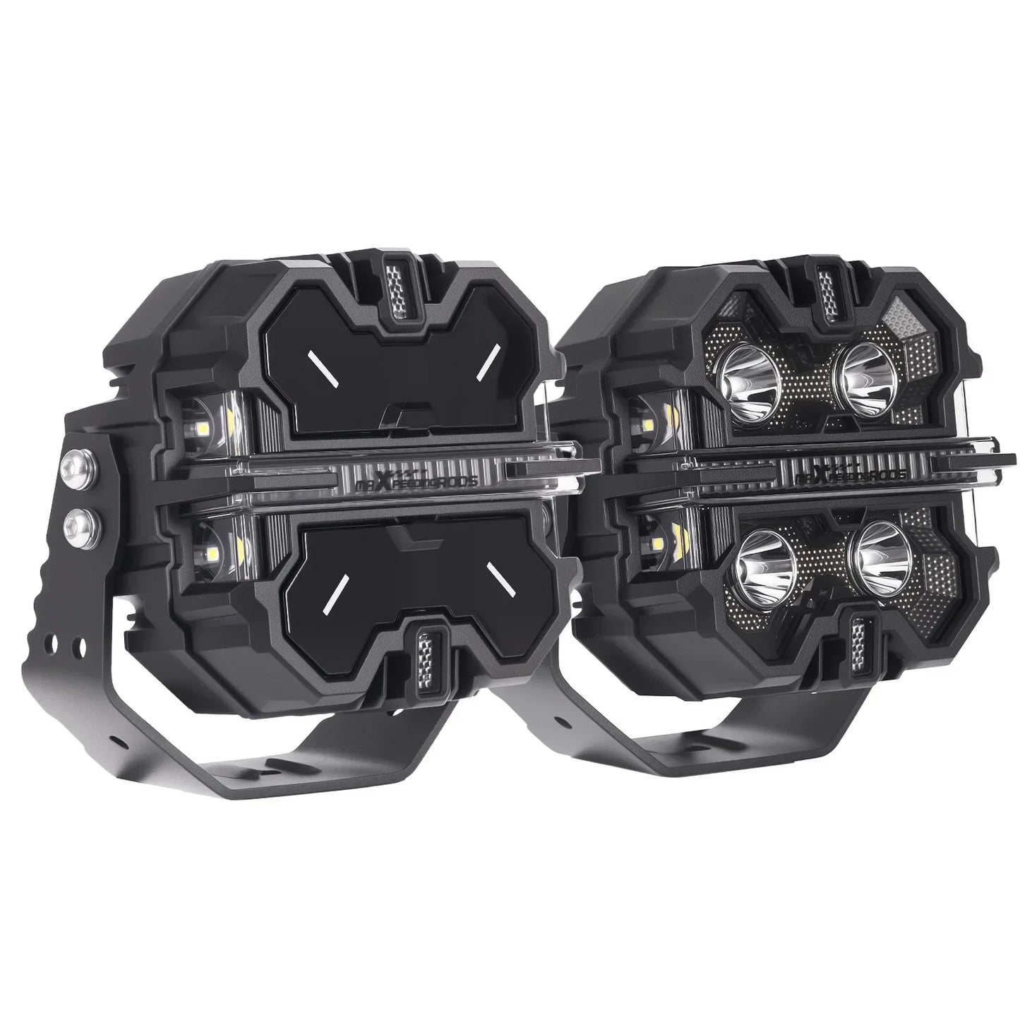 Kwadratowe lampy LED pod 5 cali 212 W Spot RGB DRL 25440 lm