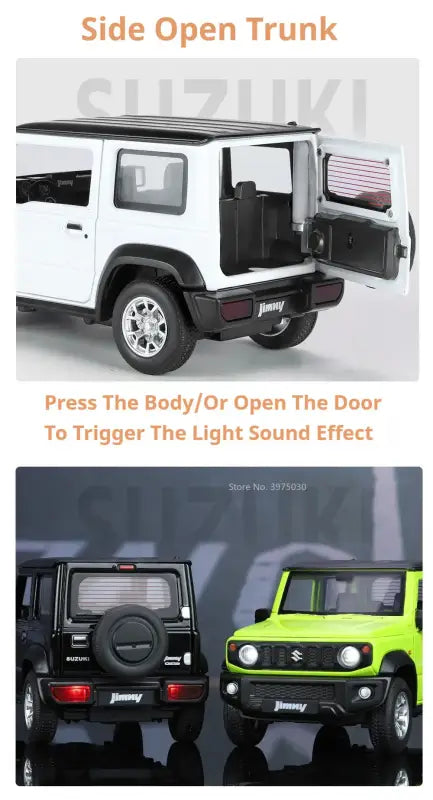 Suzuki Jimny 1:24 – Metalowy Model z Dźwiękiem i Światłem