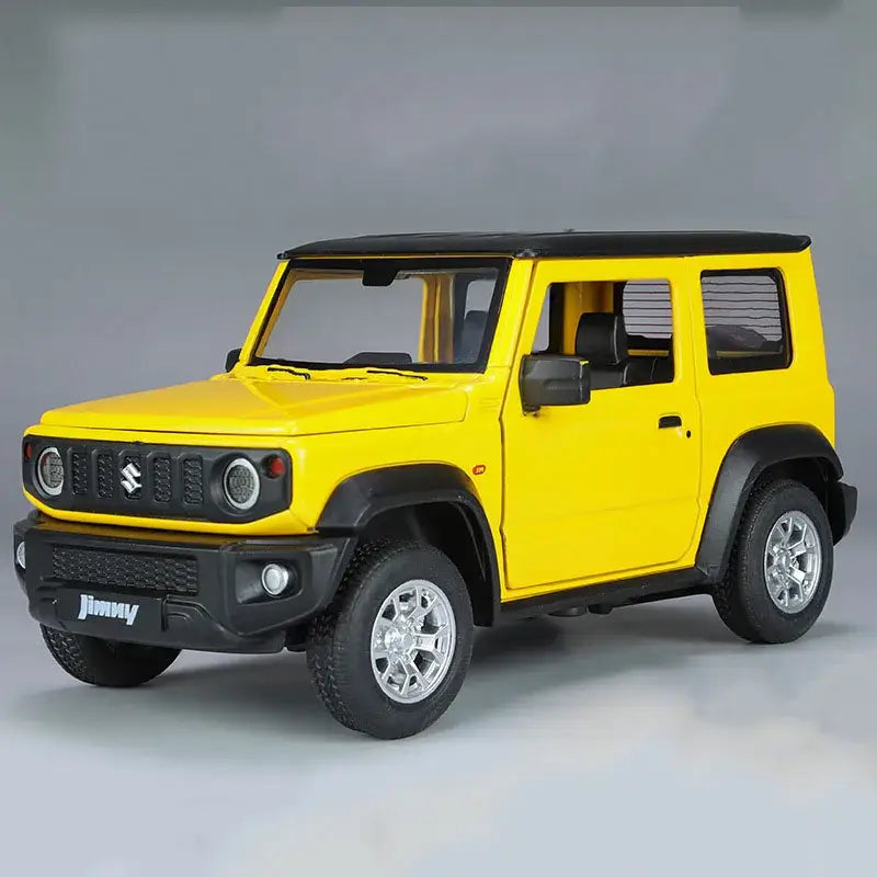Suzuki Jimny 1:24 – Metalowy Model z Dźwiękiem i Światłem - Żółty