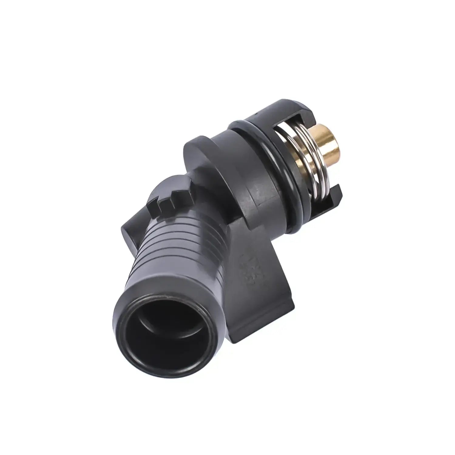 Czarny plastikowy termostat chłodniczy xs7q6l635ae z mosiężnym gwintem do jaguar x-type i ford transit 2.4 tdci