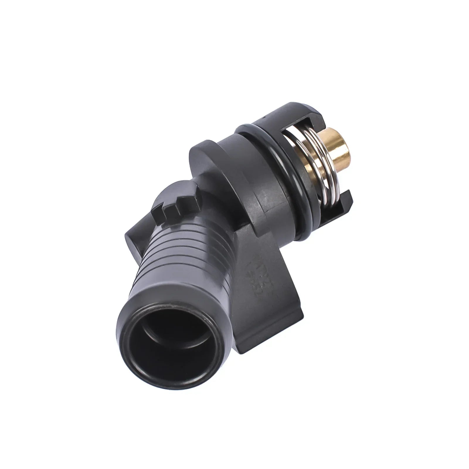 Czarny plastikowy termostat chłodniczy xs7q6l635ae z mosiężnym gwintem do jaguar x-type i ford transit 2.4 tdci