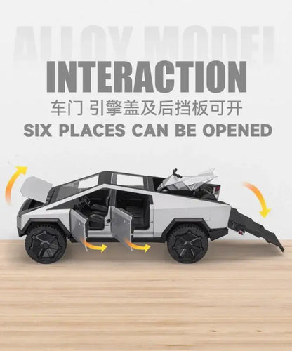 Tesla Cybertruck 1:24 – Metalowy Model Pickup Zabawka dla Chłopców