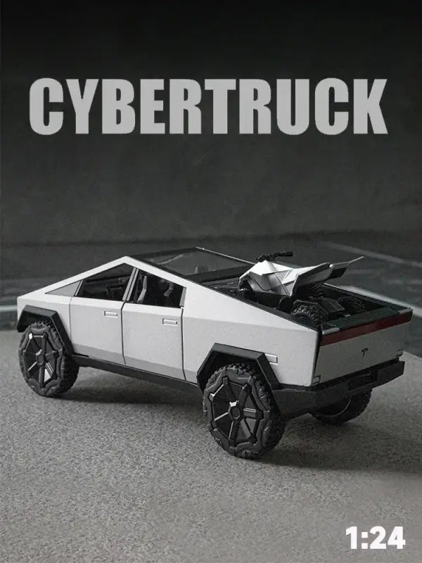 Tesla Cybertruck 1:24 – Metalowy Model Pickup Zabawka dla Chłopców