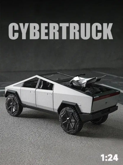 Tesla Cybertruck 1:24 – Metalowy Model Pickup Zabawka dla Chłopców
