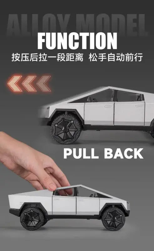 Tesla Cybertruck 1:24 – Metalowy Model Pickup Zabawka dla Chłopców