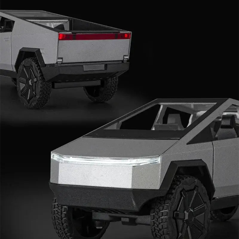 Tesla Cybertruck 1:24 – Metalowy Model Pickup Off-road z Efektami Dźwiękowymi i Świetlnymi