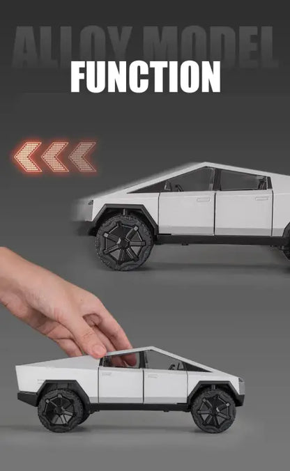 Tesla Cybertruck 1:24 – Metalowy Model Pickup Off-road z Efektami Dźwiękowymi i Świetlnymi