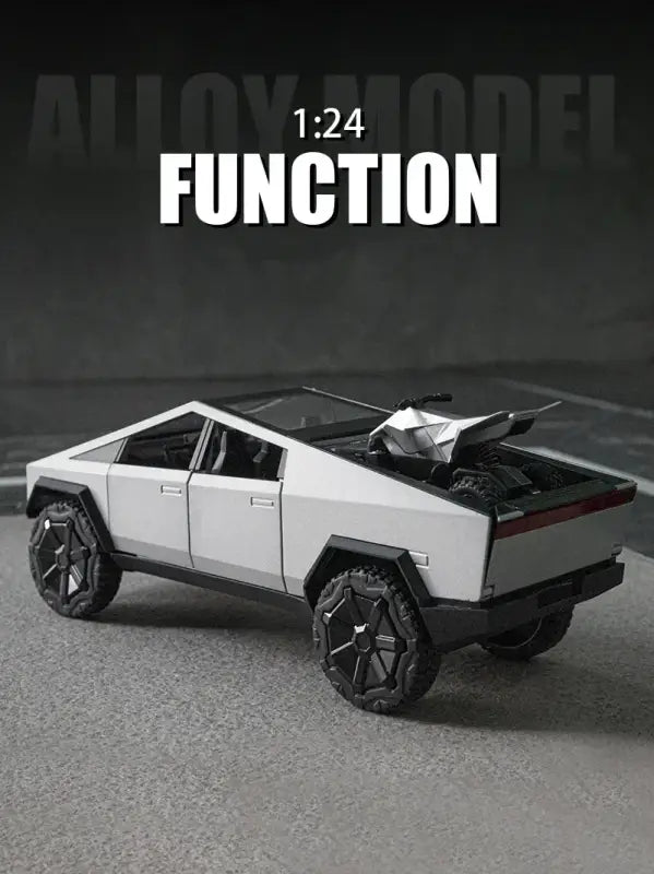 Tesla Cybertruck 1:24 – Metalowy Model Pickup Off-road z Efektami Dźwiękowymi i Świetlnymi
