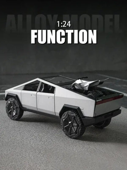 Tesla Cybertruck 1:24 – Metalowy Model Pickup Off-road z Efektami Dźwiękowymi i Świetlnymi