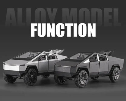 Tesla Cybertruck 1:24 – Metalowy Model Pickup Off-road z Efektami Dźwiękowymi i Świetlnymi