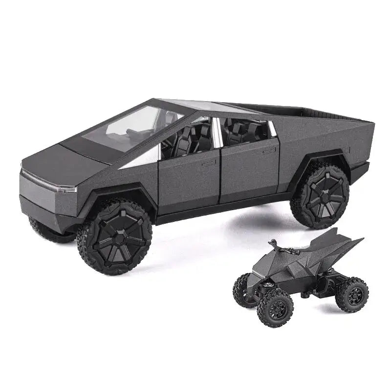 Cybertruck 1:24 – Metalowy Model Pickup z Dźwiękiem i Światłem - Szary