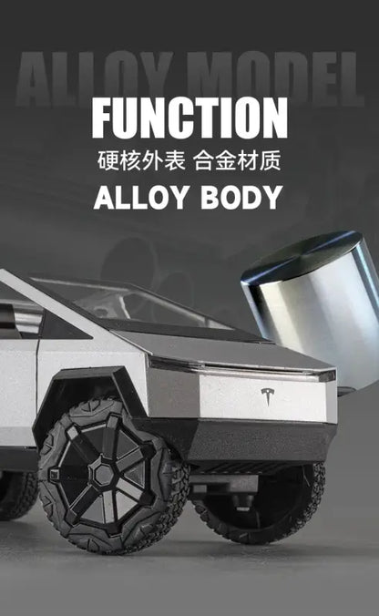 Tesla Cybertruck 1:24 – Metalowy Model Pickup Zabawka dla Chłopców