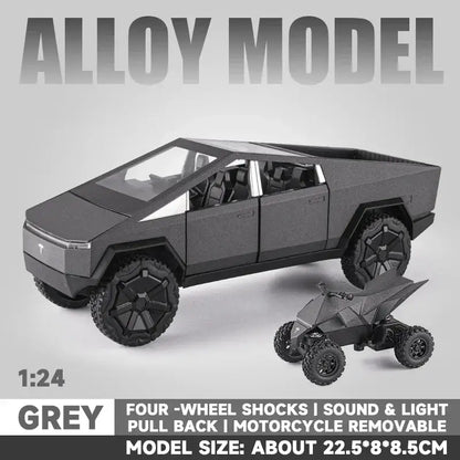 Tesla Cybertruck 1:24 – Metalowy Model Pickup Zabawka dla Chłopców