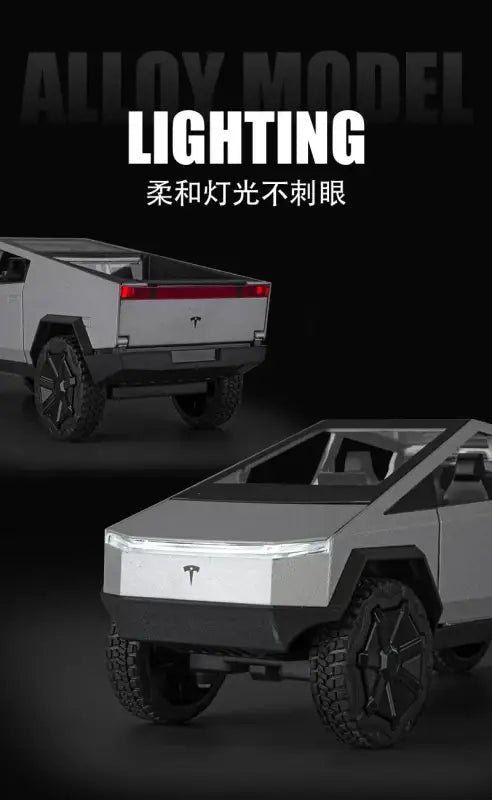 Tesla Cybertruck 1:24 – Metalowy Model Pickup Zabawka dla Chłopców