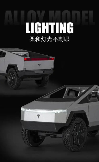 Tesla Cybertruck 1:24 – Metalowy Model Pickup Zabawka dla Chłopców