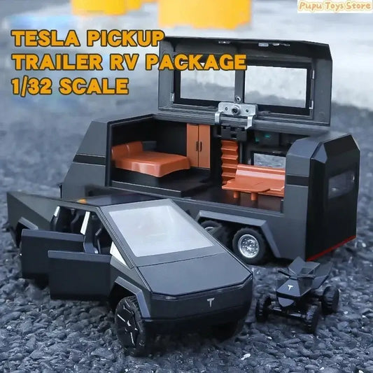 Tesla Cybertruck 1:32 – Metalowy Model Pickup Off-road z Efektami