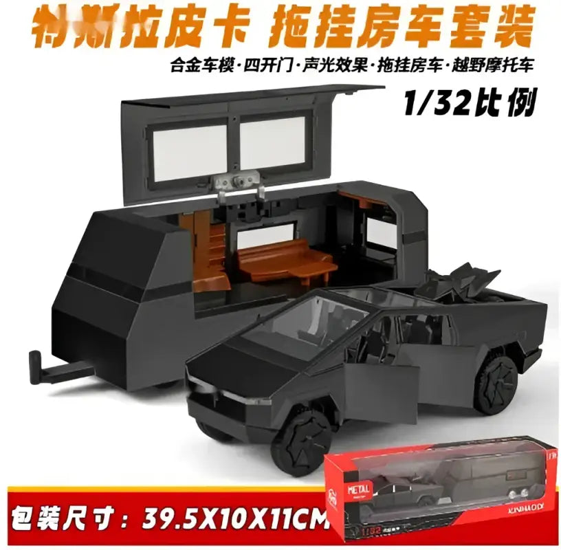 Tesla Cybertruck 1:32 – Metalowy Model Pickup Off-road z Efektami
