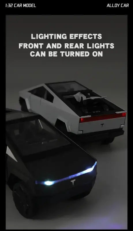 Tesla Cybertruck 1:32 – Metalowy Model Pickup Off-road z Efektami