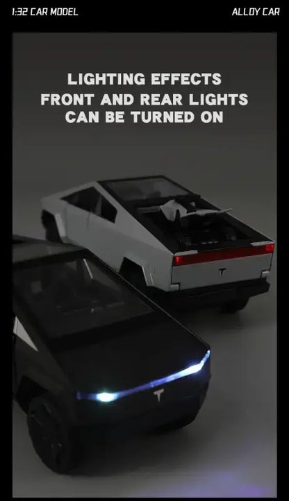 Tesla Cybertruck 1:32 – Metalowy Model Pickup Off-road z Efektami