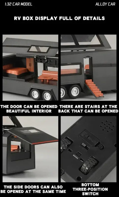 Tesla Cybertruck 1:32 – Metalowy Model Pickup Off-road z Efektami