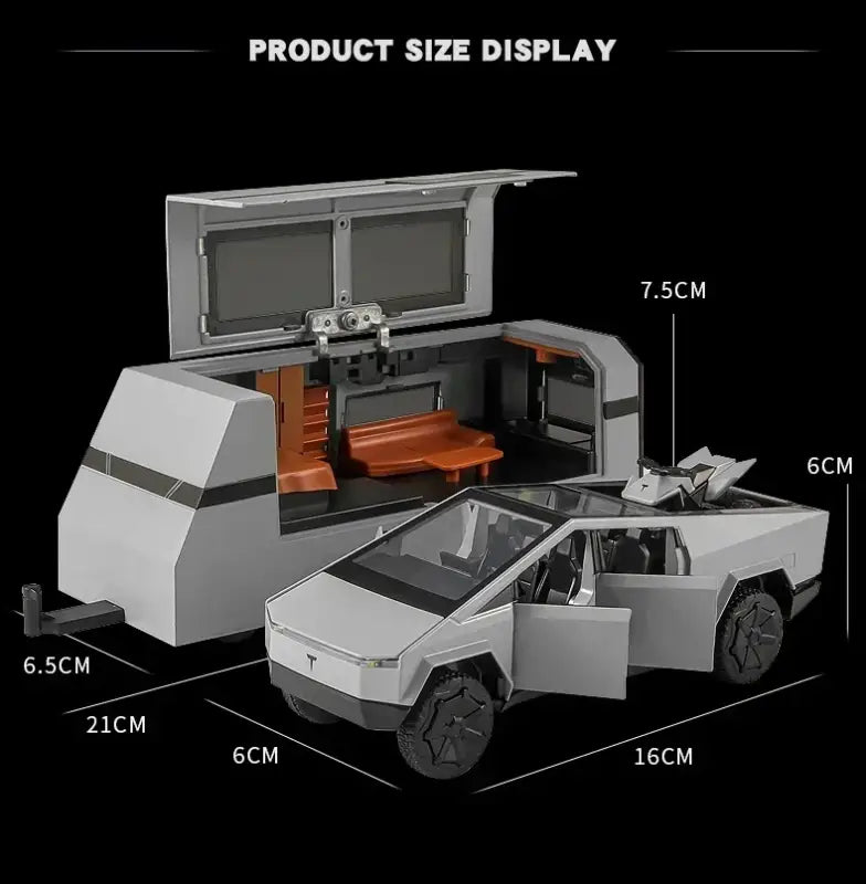 Tesla Cybertruck 1:32 – Metalowy Model Pickup Off-road z Efektami