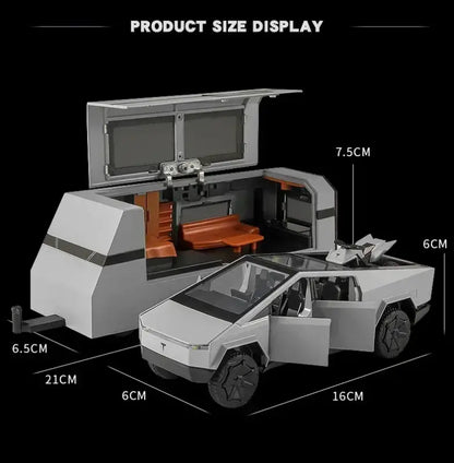 Tesla Cybertruck 1:32 – Metalowy Model Pickup Off-road z Efektami