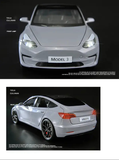 Tesla Model 3 1:24 – Metalowy Model z Dźwiękiem i Światłem