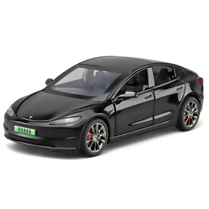 Tesla Model 3 2024 1:32 – Metalowy Model Samochodu z Dźwiękiem i Światłem - Czarny bez pudełka