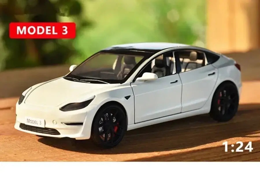 Tesla Model 3 / Model Y 1:24 – Metalowy Model Samochodu z Efektami Dźwiękowymi i Świetlnymi