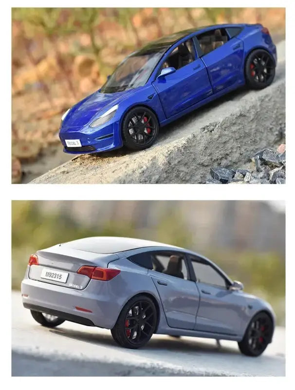 Tesla Model 3 / Model Y 1:24 – Metalowy Model Samochodu z Efektami Dźwiękowymi i Świetlnymi
