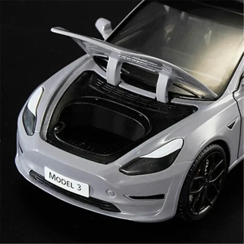 Tesla Model 3 / Model Y 1:24 – Metalowy Model Samochodu z Efektami Dźwiękowymi i Świetlnymi
