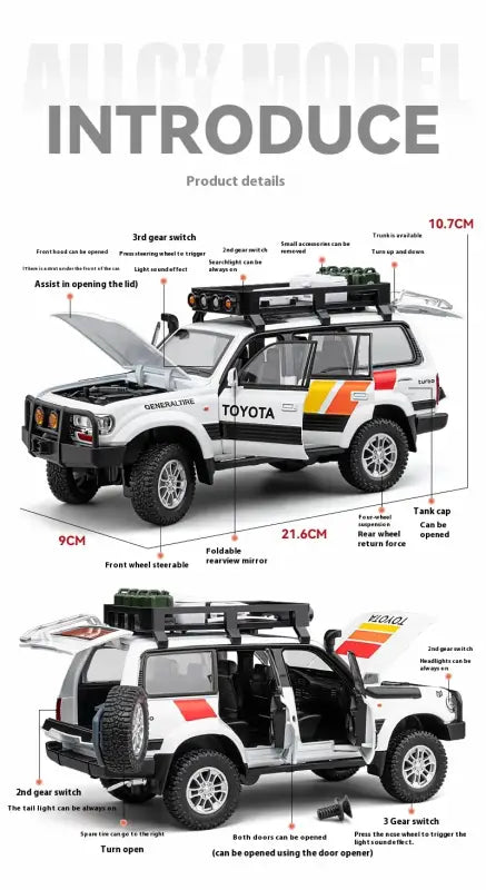 Toyota LC80 1:24 – Metalowy Model Samochodu Off-road Kolekcjonerski