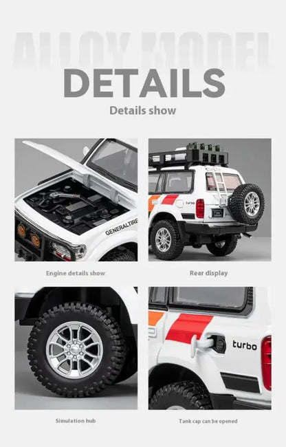 Toyota LC80 1:24 – Metalowy Model Samochodu Off-road Kolekcjonerski