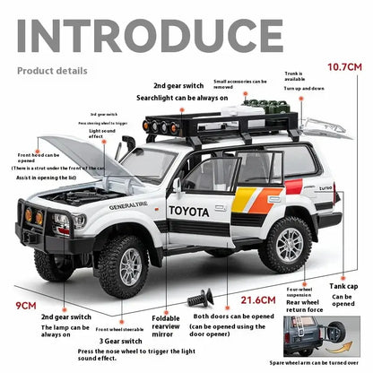Toyota LC80 1:24 – Metalowy Model Samochodu Off-road Kolekcjonerski
