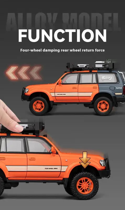 Toyota LC80 1:24 – Metalowy Model Samochodu Off-road Kolekcjonerski