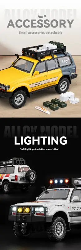 Toyota LC80 1:24 – Metalowy Model Samochodu Off-road Kolekcjonerski