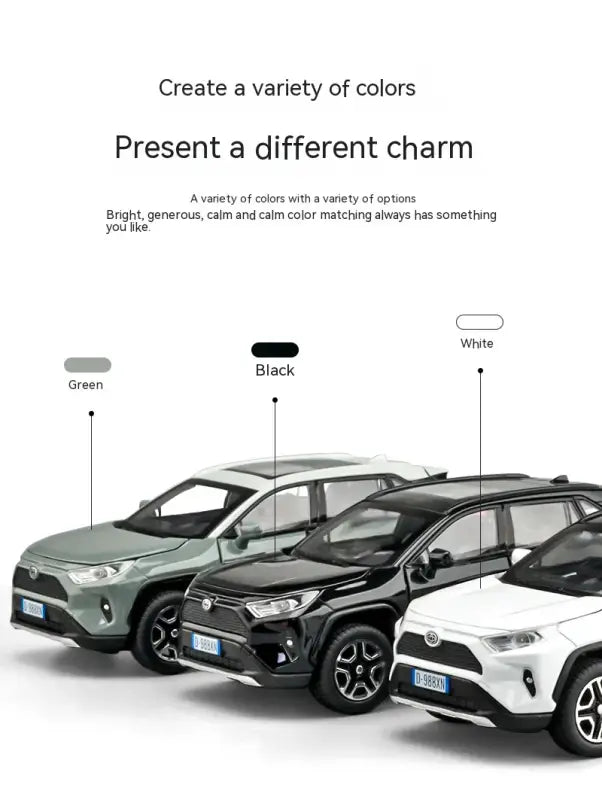 RAV4 1:32 Metalowy Model Samochodu z Dźwiękiem i Światłem